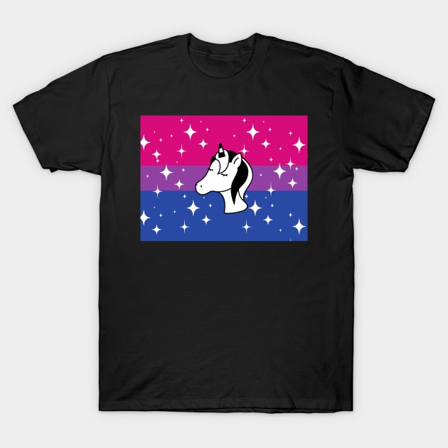 Bisexual Sparkle Unicorn T-Shirt by elizabethtruedesigns